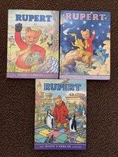 THREE VINTAGE RUPERT ANNUALS 1976,7,9 - DAILY EXPRESS VERY GOOD CONDITION