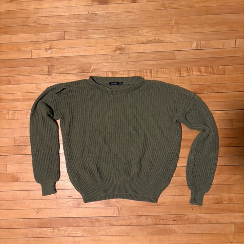 Boohoo olive green chunky - green,