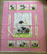Sheep & Flowers Quilt Panel By