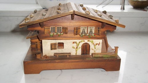 Swiss chalet musical box - swiss,