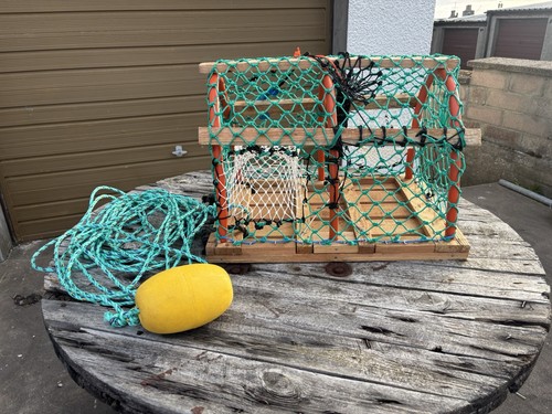 New wooden green lobster crab - new,