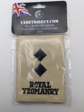 1 Pairs, Royal Yeomanry, Shoulder Rank Slides, Epaulettes, Badges