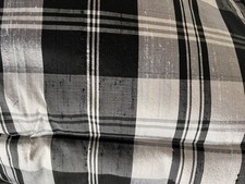 100% SILK BLACK /WHITE CHECK