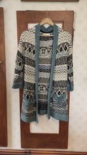 Green Grey Boho Aztec Cardigan