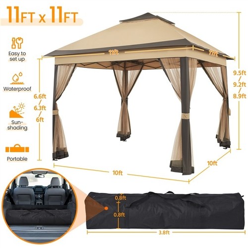 Pop gazebo tent with mesh - tent,