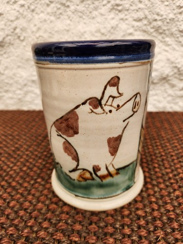 Vintage stoneware handpainted - vintage,