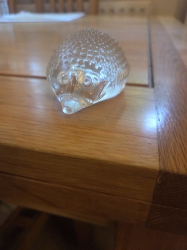 Vintage clear glass hedgehog