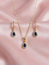 Gold Plated Sapphire Necklace