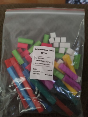 New plastic cuisenaire colored - plastic,