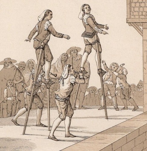 Spain stilt walker children - -,