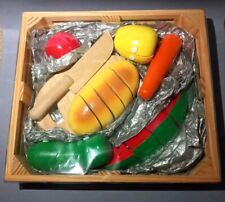 Melissa & Doug Wooden Food Cutting Set – Pretend Play Kitchen Toys for Kids VGC