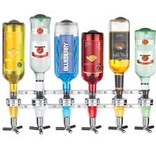 6 Bottle Stand Wall Mounted