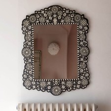 Graham and Green Ditsy Bone Inlay Mirror - Large