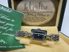 lecoultre swiss made ladies wristwatch with box & owners manual