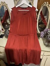 red Satin zara Dress dress L new
