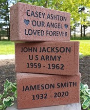Brick Memorial / REAL CLAY PAVER / Personalized Fundraising Bricks Memory Stones