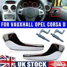 FOR VAUXHALL CORSA D CHROME INTERIOR RIGHT LEFT DOOR HANDLE WITH CONNECTING ROD