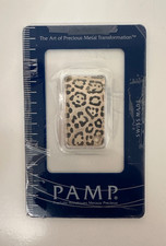 PAMP Suisse ICONS 10g Leopard Skin Silver Pendant 999 Silver Rare Scarce