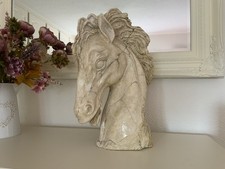 Stunning Vintage Horse Head Sculpture - Signed - Large 19”