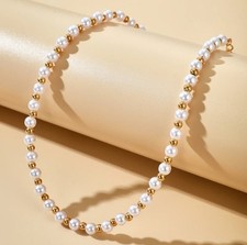 White pearl imitation gold - 💛white,