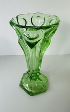 Vintage Green Pressed Glass