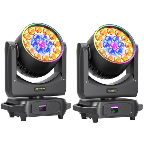 2pcs 19x20w led rgbw zoom - 19x20w,