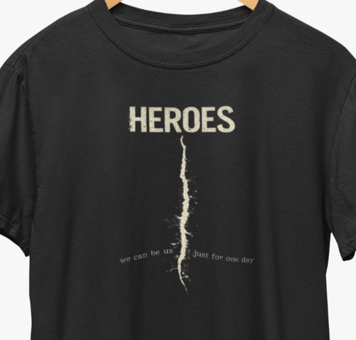 Heroes retro shirt 1977 - heroes, t-shirt