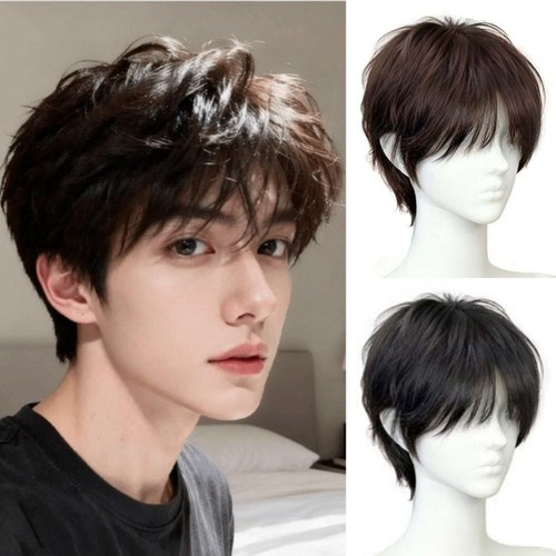 Synthetic wigs with bangs - synthetic, for