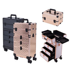 XL Makeup Trolley Case on Wheels Nail Technician Hairdressing Storage Box Beauty