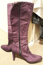 Vintage Red or Dead gorgeous pair purple heeled knee length boots uk 7