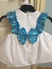 romany dress style frilly full Sequin Dress. handmade fully lined. girls 1-6yrs