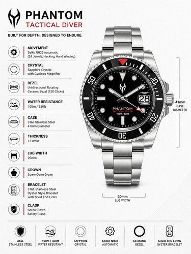 Mens professional diver - mens,