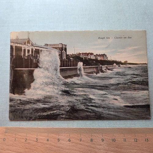 Vintage postcard rough sea - vintage,