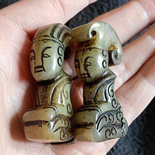 Tibetan old handcarved jade - tibetan,