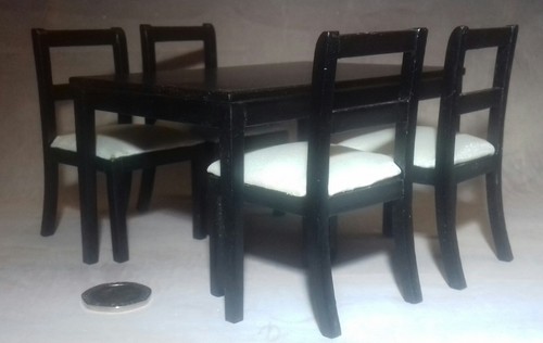 Dolls house wooden dining set - dolls,