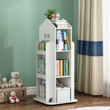 Large  4 Tier Bookcase Swivel