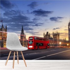 London Bus Cityscape Wall