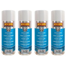 Hycote White Primer Multi-Purpose Aerosol Spray Paint Fast Drying 400ml x4