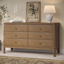 Solid Pine Wood Chest of 6 Drawers - Josephine JSN002