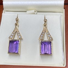 9ct Gold Amethyst And Seed