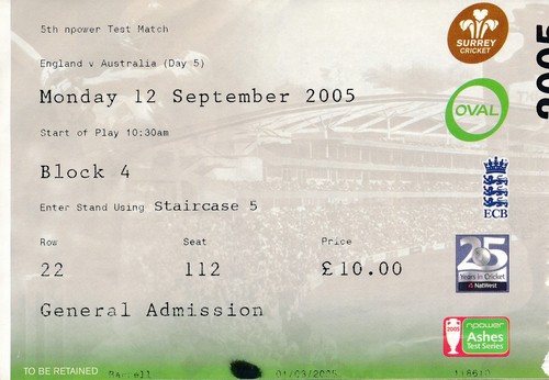 Cricket ticket england - cricket, v