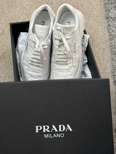 PRADA Milano White Sneakers Size 39 Made In Italy Calzature Donna 