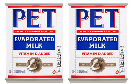 Evaporated milk cans 12 - (2, cans,