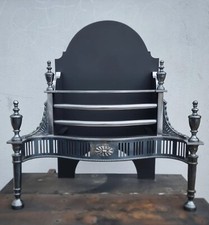 Brass And Steel  Log Coal Fire Grate Basket Gas Burner