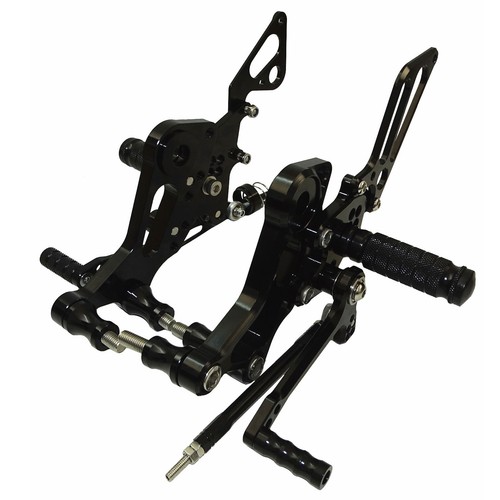 Black adjustable rearset - adjustable,