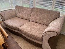 Luxury Brown Sofa Bed 3 Seater