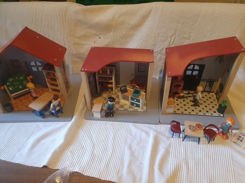 Wooden toy buildings - wooden,