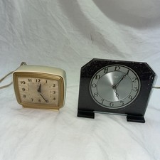 Art Deco Smiths Sectric Clocks. One Alarm One Mantle