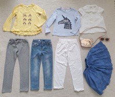 ? Girls NEXT Bundle Tops Stretchy Jeans Fur Gilet H&M Dress Skirt Age 4-5 Years