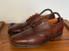 SUPER HAMPTON FOR BRIGGS VINTAGE BROWN LEATHER COUNTRY BROGUES SHOES UK 8